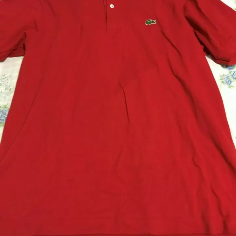 Men's Red Lacoste Polo Size Large Very Nice!!!